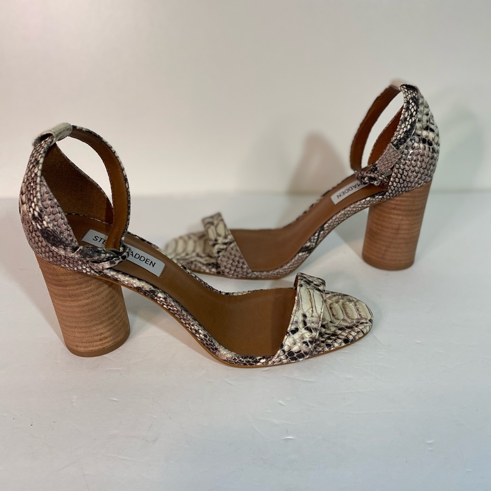 Steve Madden Sara Snakeskin Sandals size 8 NWOT - Picture 3 of 11
